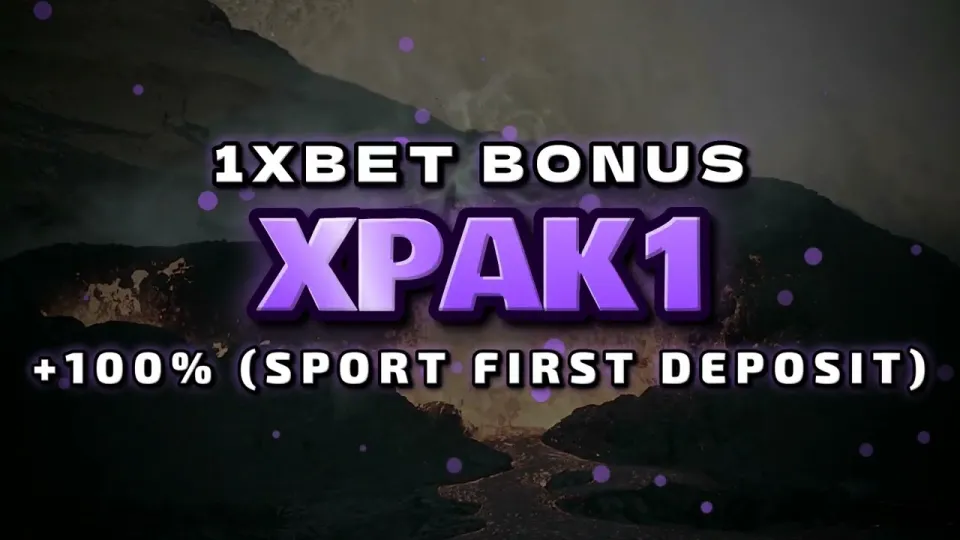 1xBet welcome bonus with promo code XPAK1 gives you a 100% boost on your first deposit